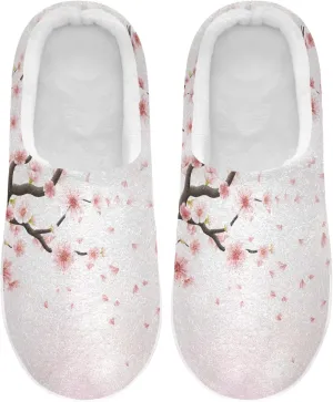 Unisex Memory Foam House Slippers Non-Skid Soft Warm Sole Coral Fleece Slip-on Closed Toe Hand Free Shoes for Bedroom Travel 6-17