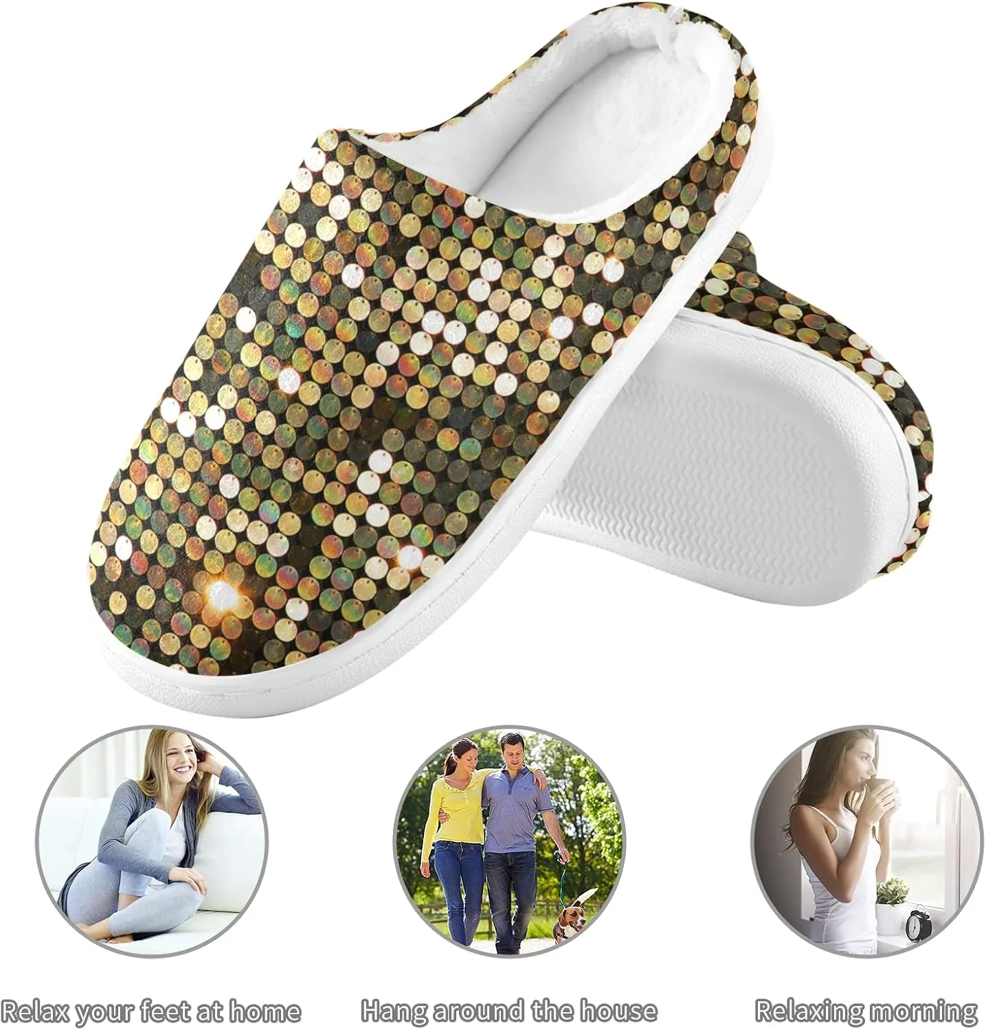 Unisex Memory Foam Warm Slippers Comfort Soft Casual Shoes for Indoor Outdoor S-XXXL