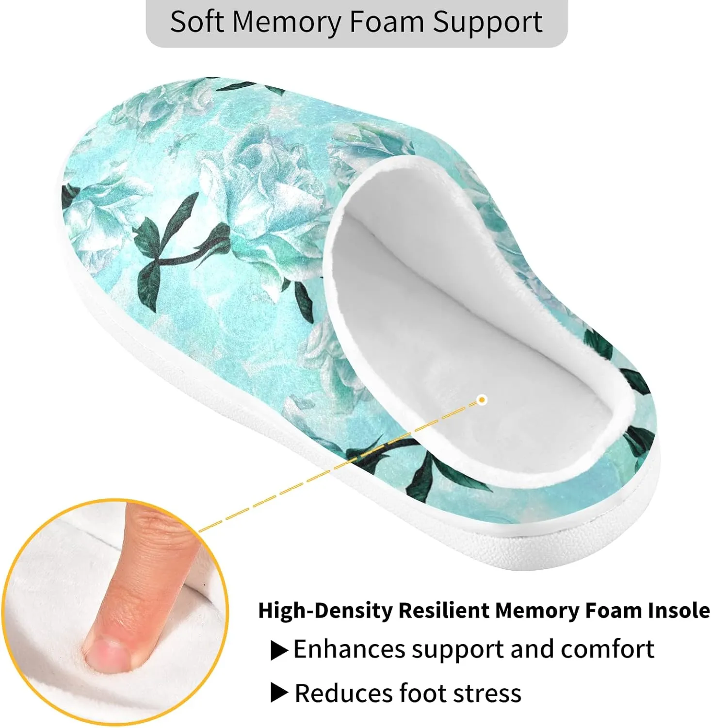 Unisex Memory Foam Warm Slippers Comfort Soft Casual Shoes for Indoor Outdoor S-XXXL