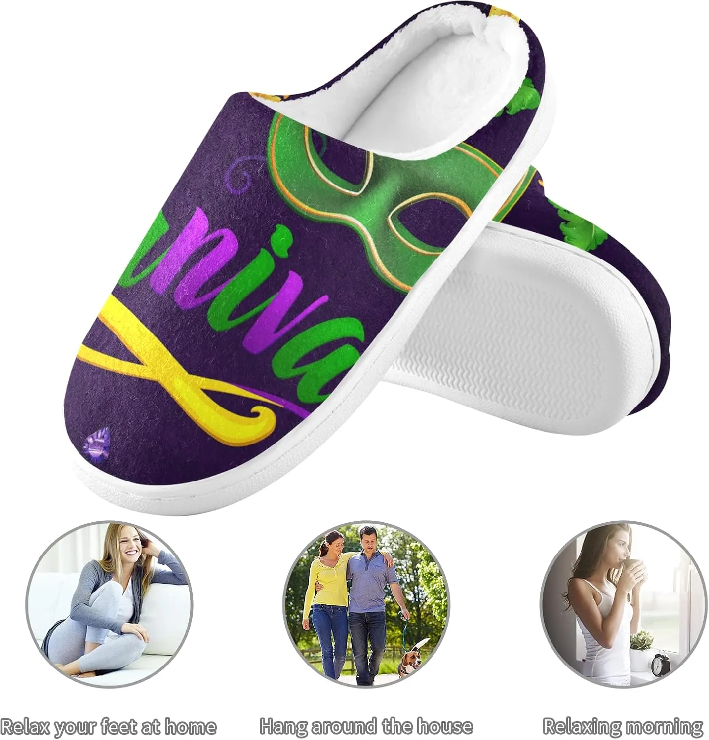 Unisex Memory Foam Warm Slippers Comfort Soft Casual Shoes for Indoor Outdoor S-XXXL