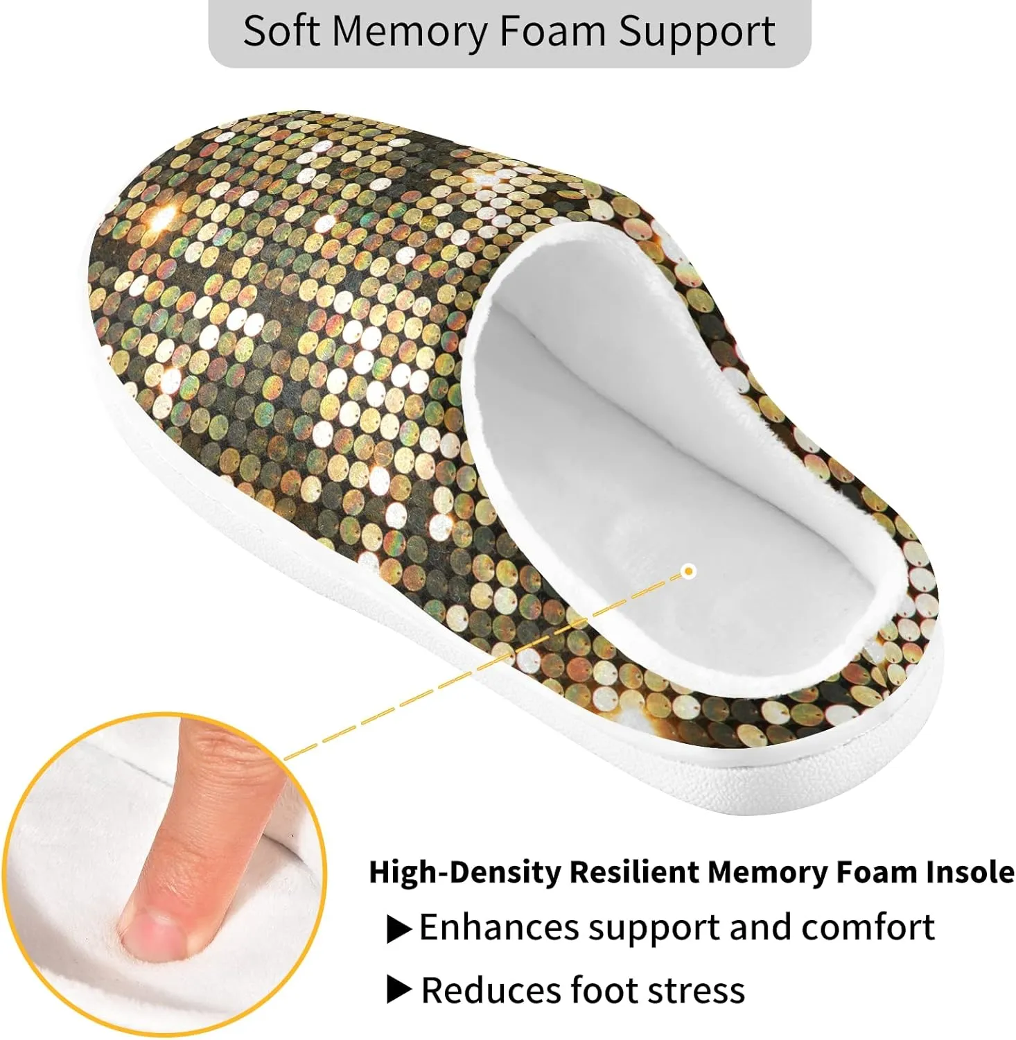 Unisex Memory Foam Warm Slippers Comfort Soft Casual Shoes for Indoor Outdoor S-XXXL
