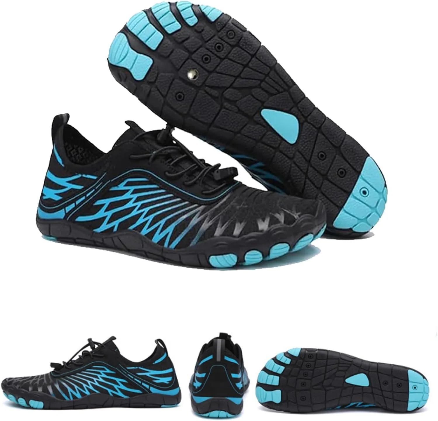 Unisex Trail Barefoot Running Shoes, Hiking Waterproof Trail Knit Trainers Fitness Fivefinger Toe Shoes for Women Men