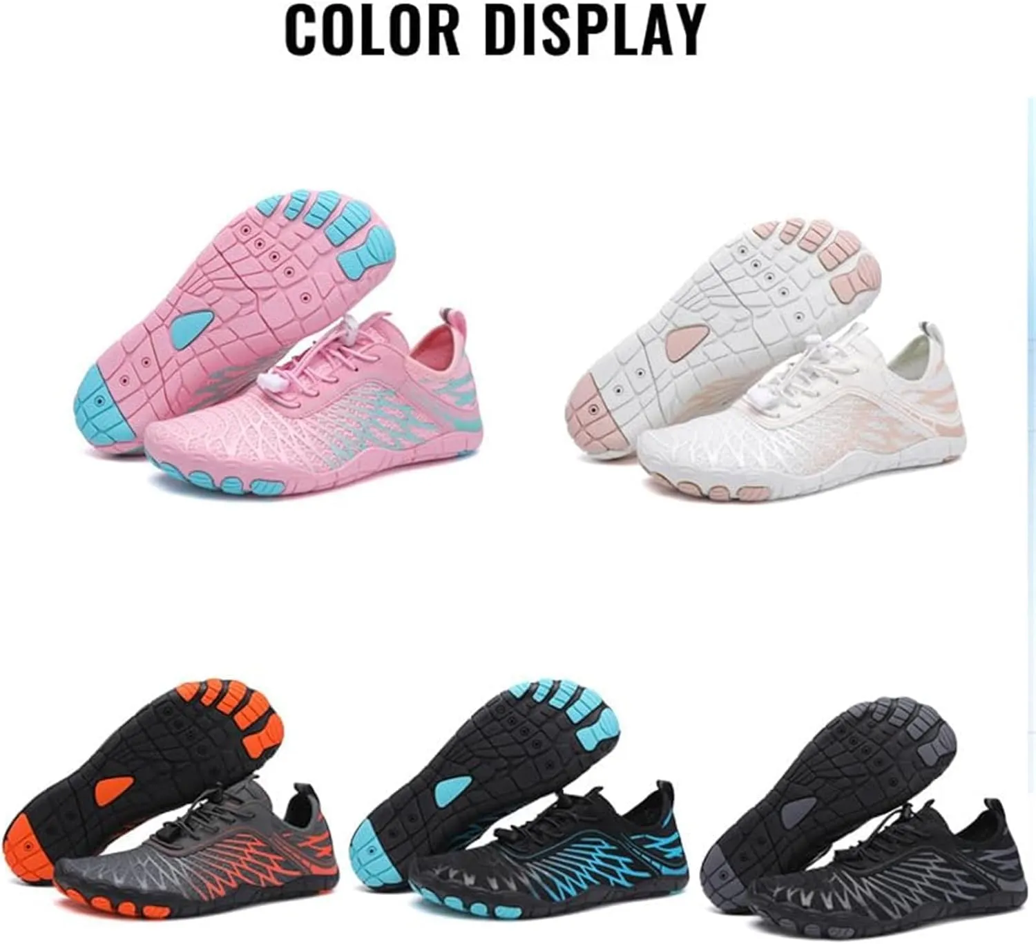Unisex Trail Barefoot Running Shoes, Hiking Waterproof Trail Knit Trainers Fitness Fivefinger Toe Shoes for Women Men