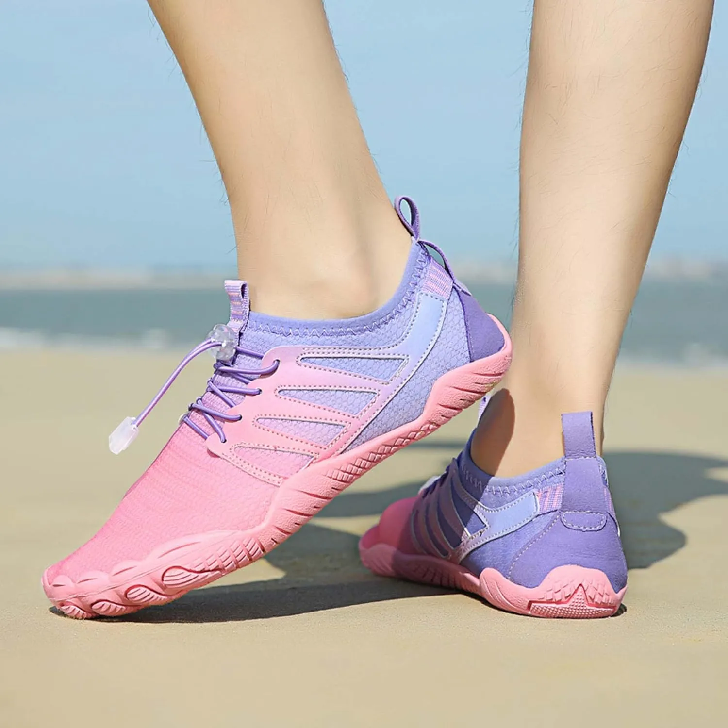 Unisex Walking Shoes Non-Slip Soft Bottom Fitness Dance Training Shoes Lightweight Barefoot Shoes Breathable Bicycle Shoes Outdoor Beach Swimming Water Shoes