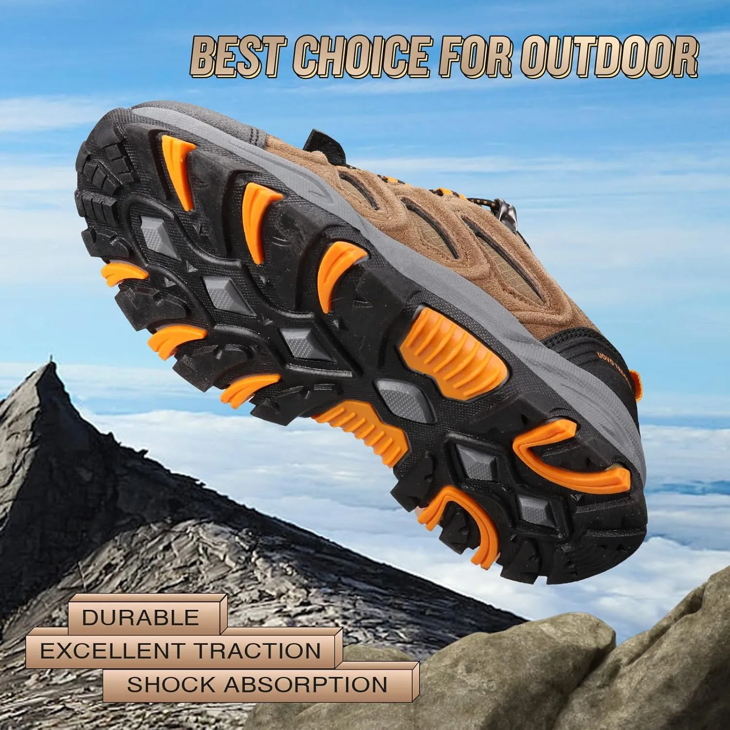 UOVO Boys Shoes Boys Sneakers Boys Tennis Running Shoes Waterproof Hiking Shoes Kids Athletic Outdoor Sneakers Slip Resistant(Little/Big Boys)