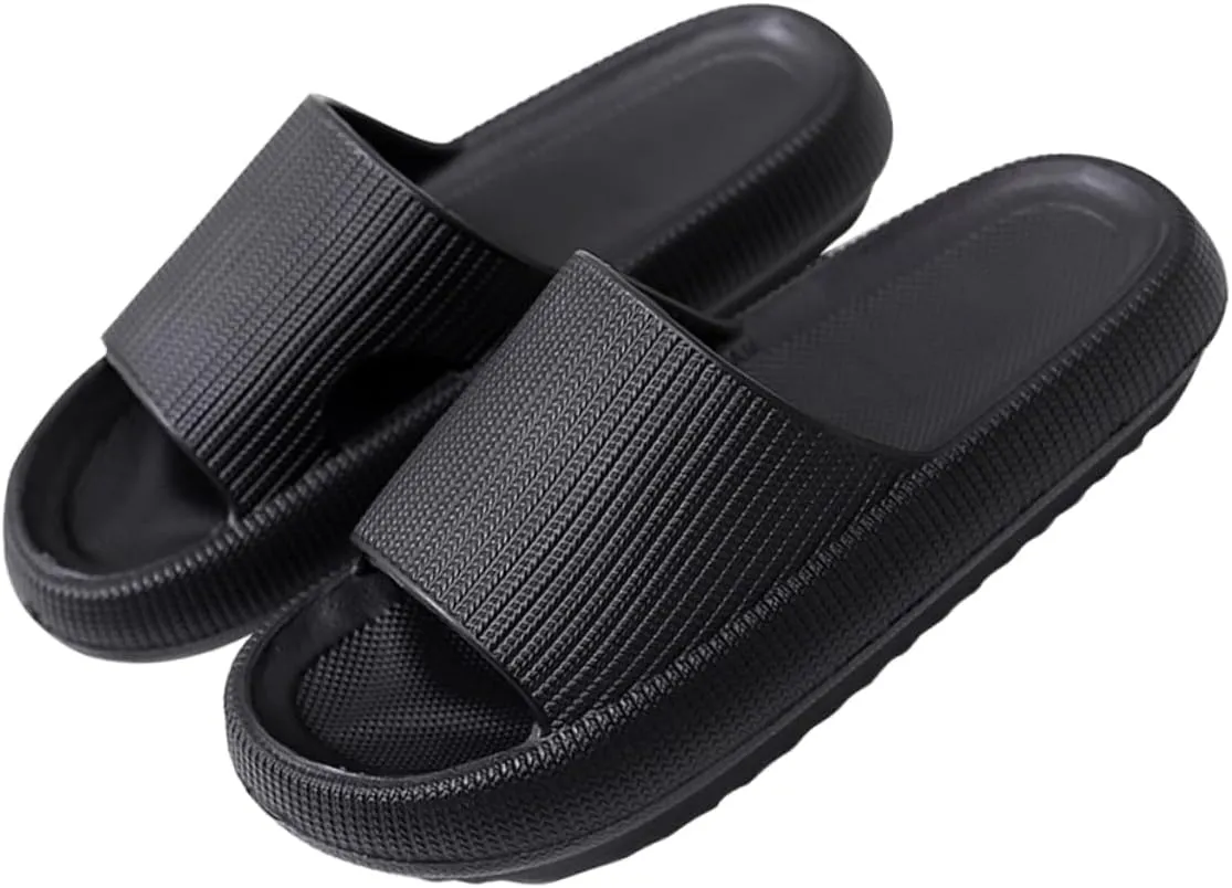 VALICLUD Indoor Slippers Soft Breathable Massage Bath Slippers for Women Men Guests