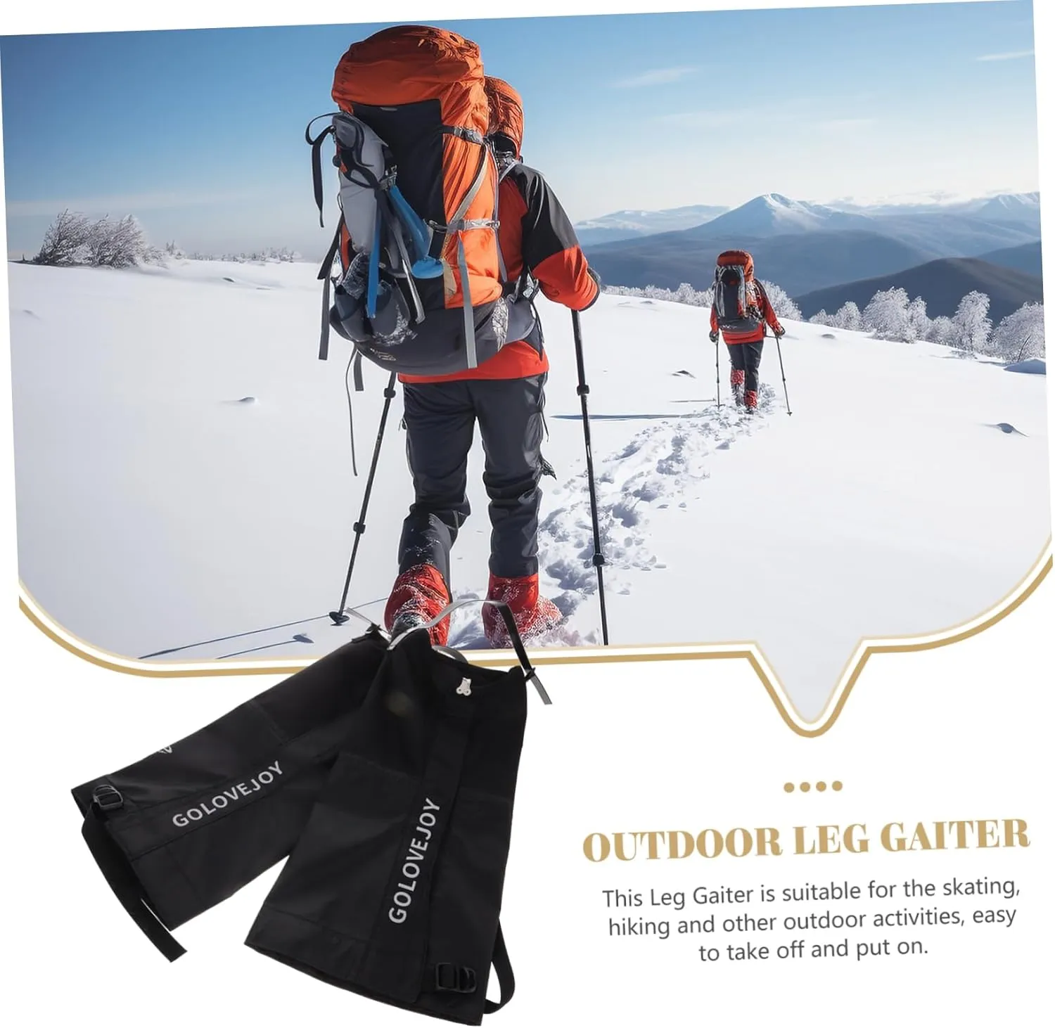 VANZACK Boots Snowshoeing Equipment Hiking Boot Gaiters Warm Hiking Legging Covers Hiking Leg Covers Hiking