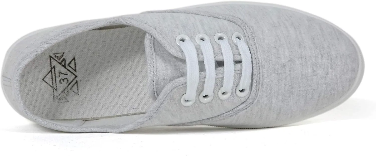 VenusCelia Women's Rainbow Lace Up Sneaker Shoes