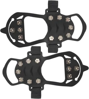 VICASKY 1Pair Ice Grippers for Shoes Tooth Snow Crampons with Slip Design Lightweight Portable Traction Cleats for Hiking Climbing and Winter Sports