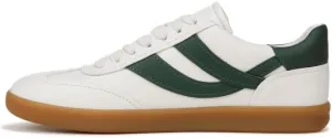 Vince Womens Oasis-W Lace Up Fashion Sneaker Chalk White/Pine Green Leather 5 M