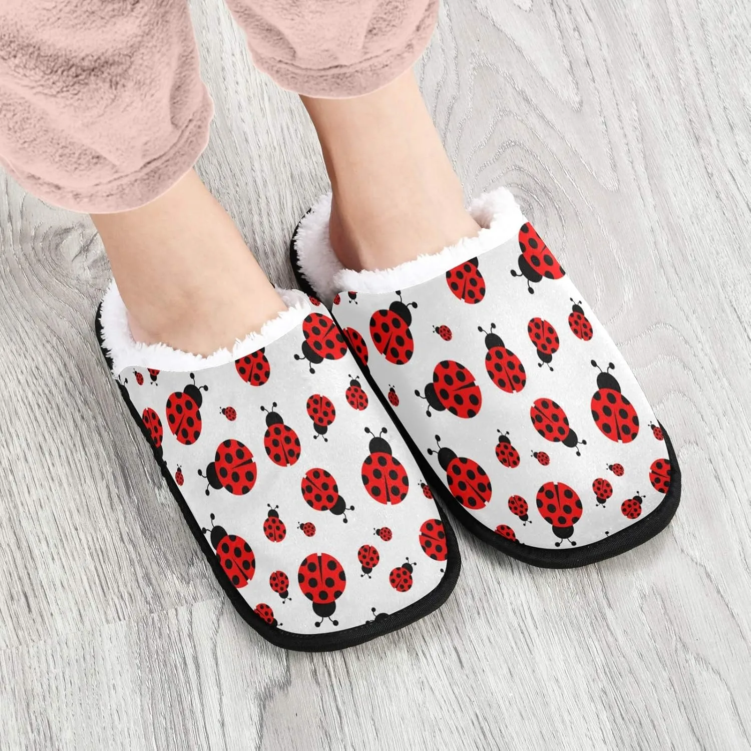 visesunny Slippers for Women Mens Stylish Foral Winter Warm Memory Foam Cotton Home Slippers Soft Plush Fleece Slip on House Slippers for Girls Indoor Outdoor Shoes