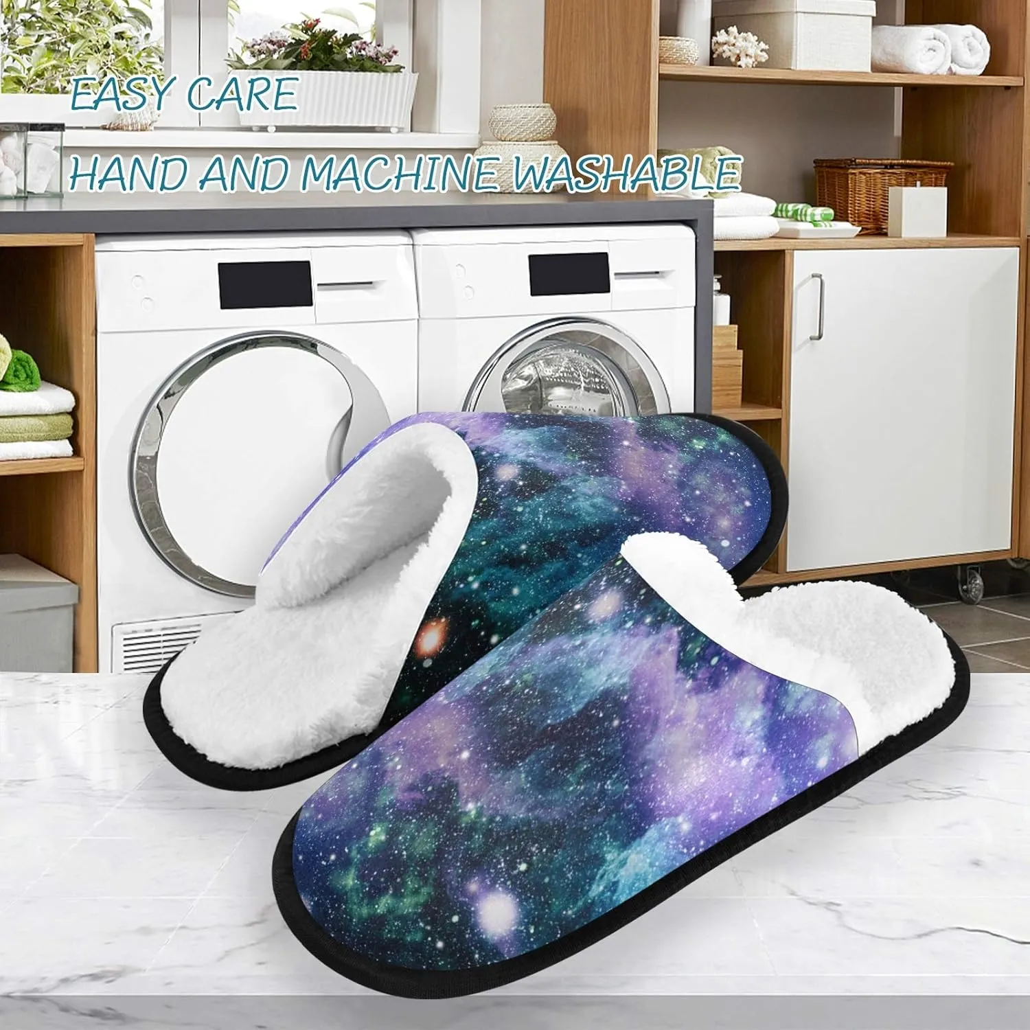 visesunny Slippers for Women Mens Stylish Foral Winter Warm Memory Foam Cotton Home Slippers Soft Plush Fleece Slip on House Slippers for Girls Indoor Outdoor Shoes