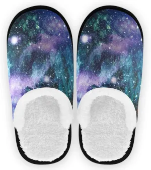 visesunny Slippers for Women Mens Stylish Foral Winter Warm Memory Foam Cotton Home Slippers Soft Plush Fleece Slip on House Slippers for Girls Indoor Outdoor Shoes