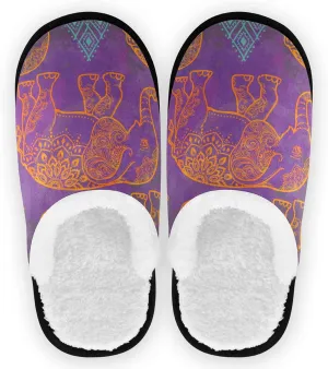 visesunny Slippers for Women Mens Stylish Foral Winter Warm Memory Foam Cotton Home Slippers Soft Plush Fleece Slip on House Slippers for Girls Indoor Outdoor Shoes