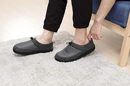 VONMAY Men's Slippers Memory Foam House Shoes Adjustable Closed Back