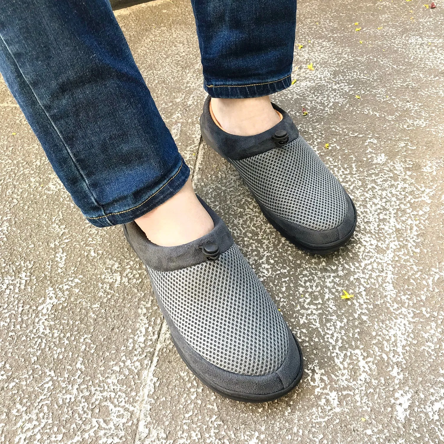 VONMAY Men's Slippers Memory Foam House Shoes Adjustable Closed Back