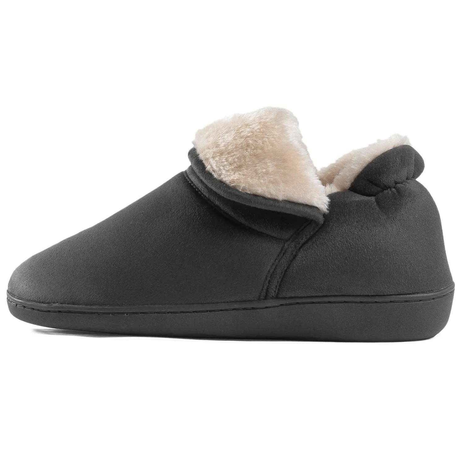 VONMAY Women's Faux Fur Suede House Booties Memory Foam Slippers