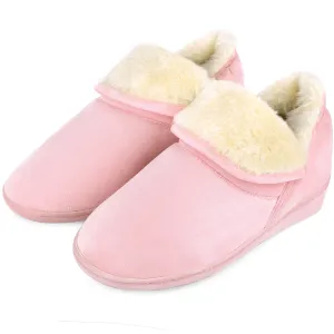 VONMAY Women's Faux Fur Suede House Booties Memory Foam Slippers