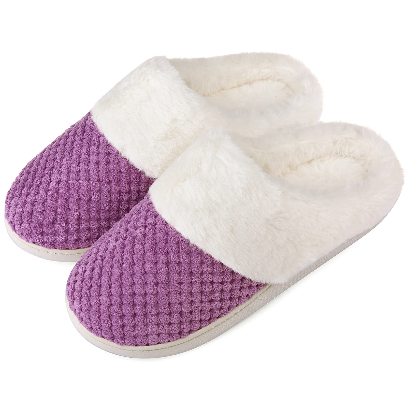 VONMAY Women's Slippers House Shoes Fleece Fuzzy Plush Lining