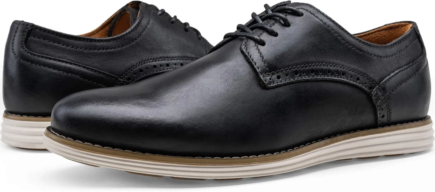 Vostey Men's Dress Shoes Leather Casual Dress Shoes for Men Leather Business Oxford Shoes for Men