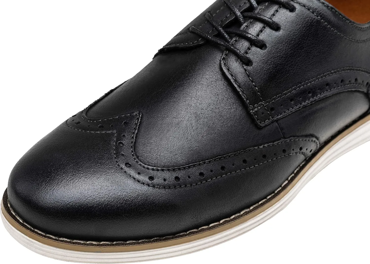 Vostey Men's Dress Shoes Leather Casual Dress Shoes for Men Leather Business Oxford Shoes for Men