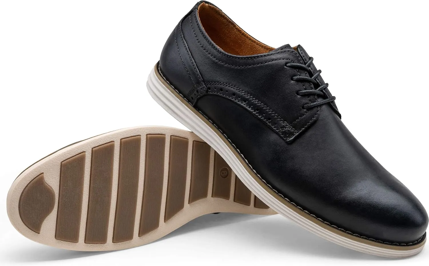 Vostey Men's Dress Shoes Leather Casual Dress Shoes for Men Leather Business Oxford Shoes for Men