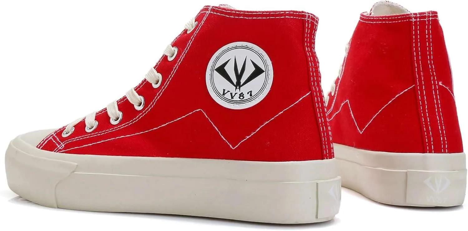 VV87 Unisex's High Top Classic Comfort Canvas Sneakers Stylish Lightweight Casual Walking Shoes