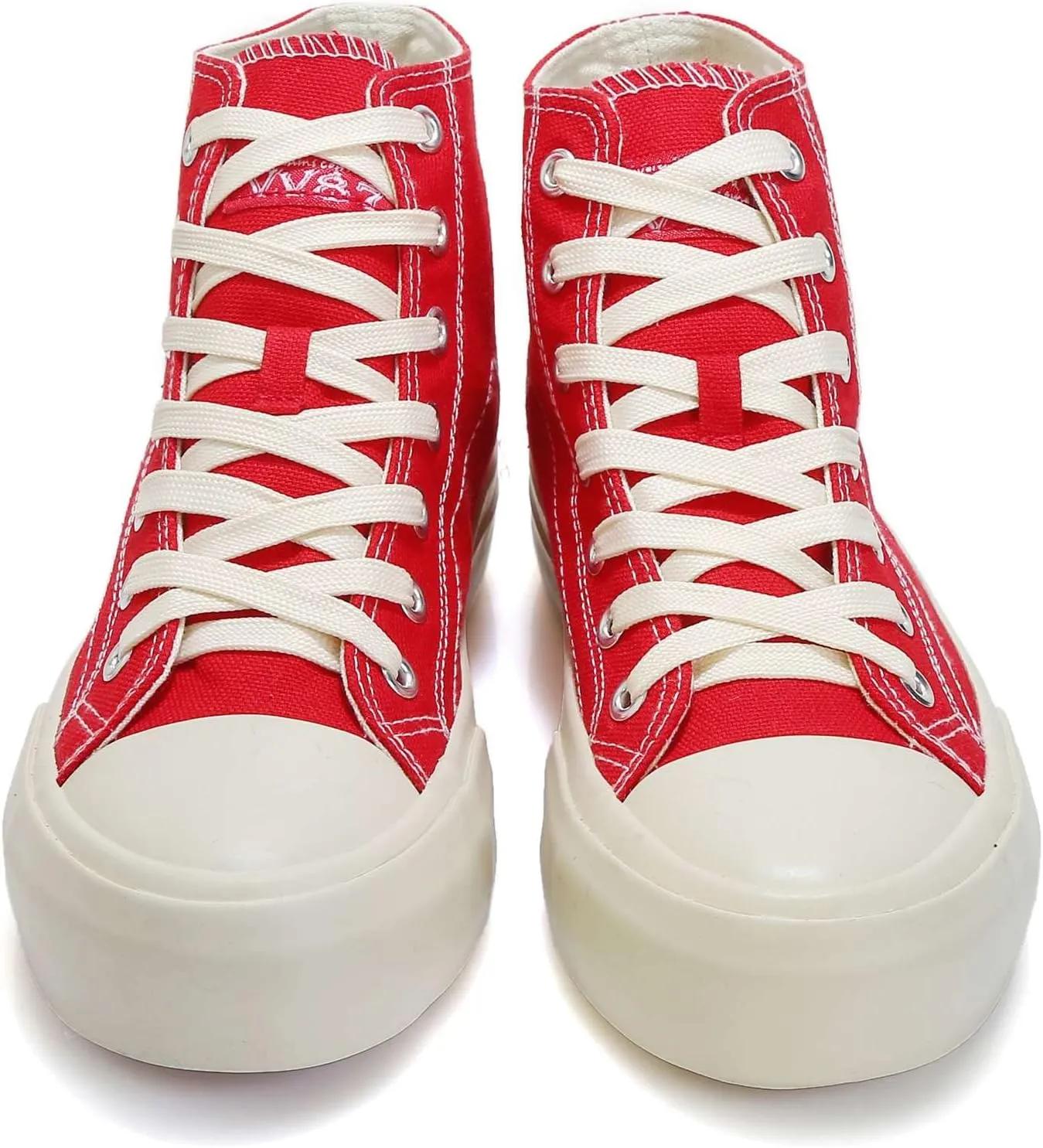 VV87 Unisex's High Top Classic Comfort Canvas Sneakers Stylish Lightweight Casual Walking Shoes