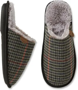 WALKFUN House Slippers for Men Plush Two Tone Warm Indoor Slip-on Slippers Shoes Memory Foam Home Full Toe Comfortable Slippers