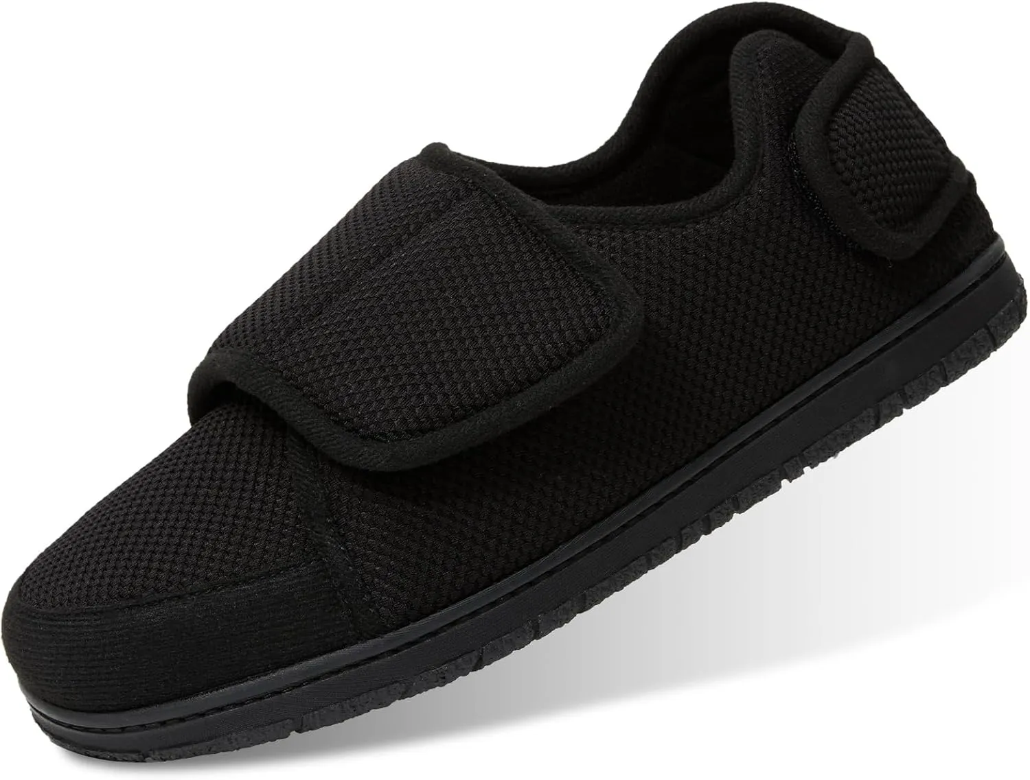 WALKFUN Memory Foam Diabetic House Shoes for Men Adjustable Indoor Outdoor Slippers