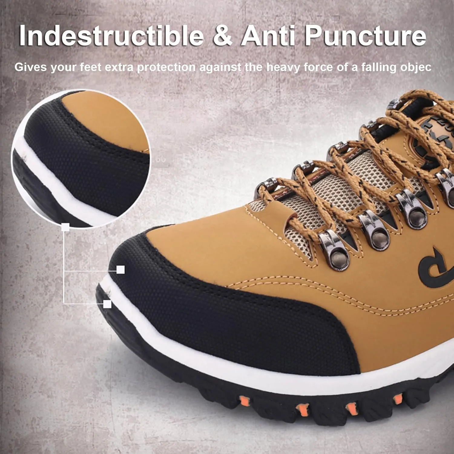 Walking Shoes For Men Slip-On Loafer Trekking Shoes Work Sneakers Waterproof Sneakers Hiking Sneakers Work Shoes