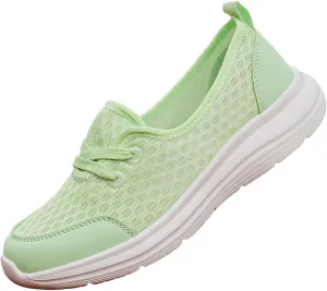 Walking Shoes for Women Soft Sole Mesh Comfort Orthopedic Shoes Breathable Slip-On Sneakers with Arch Support Lightweight Casual Non-Slip Sports Workout Gym Shoe for Daily Wear
