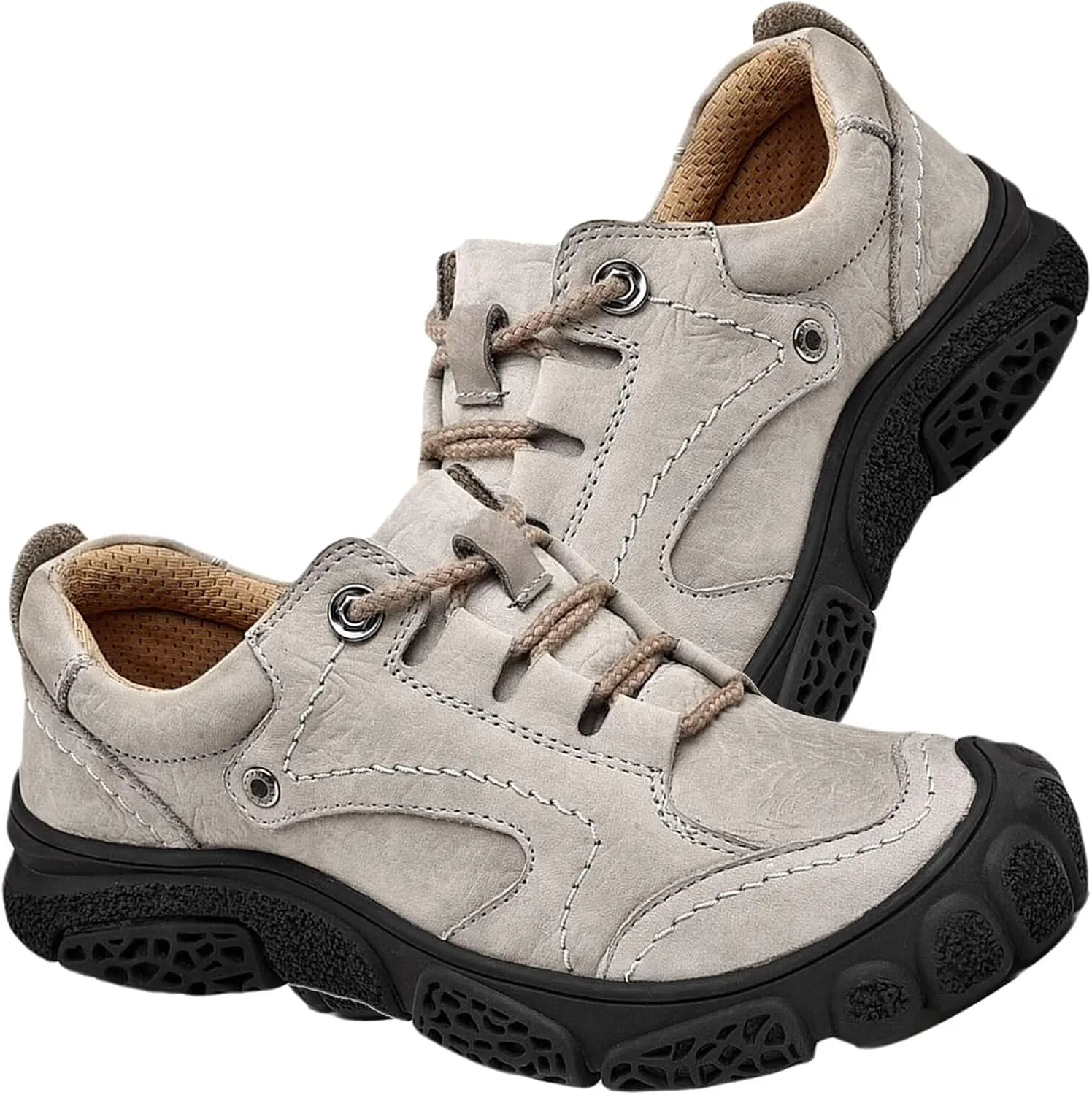 Walking Shoes Mens Leather Hiking Shoes Outdoor Camping Climbing Trekking Shoes