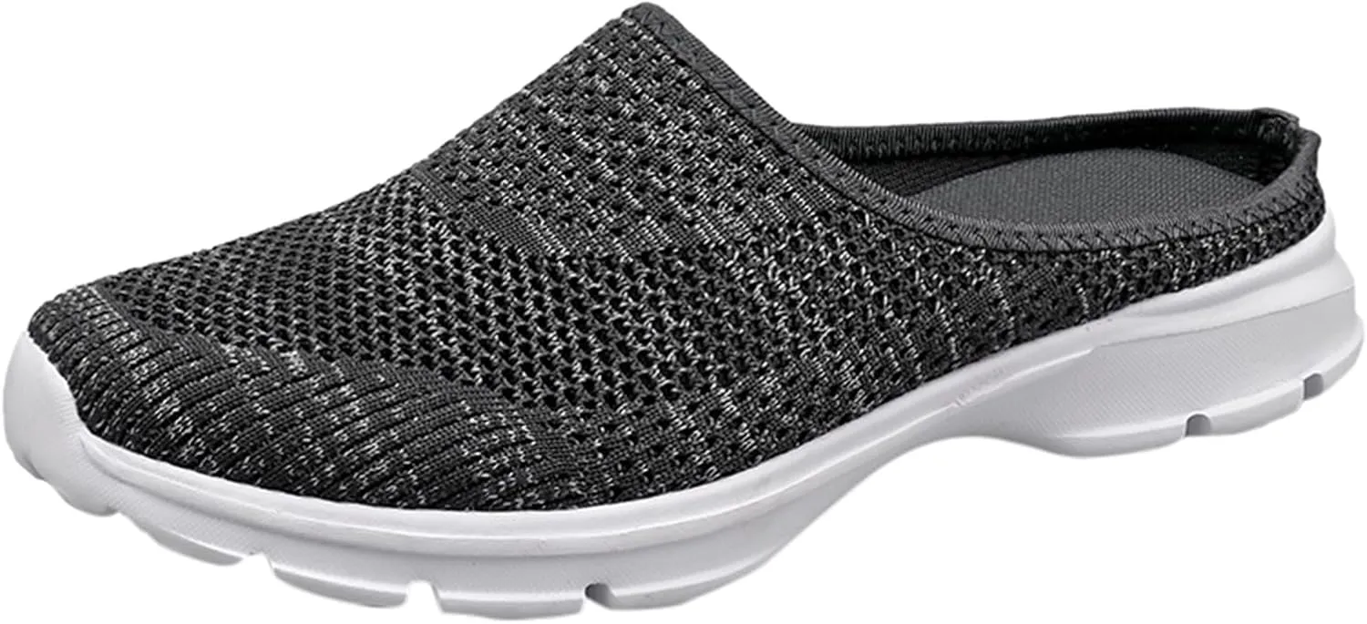 Walking Sneakers for Women 2024 Summer Mules Slip-On Backless Orthopedic Shoes Breathable Slippers Closed Toe Slides