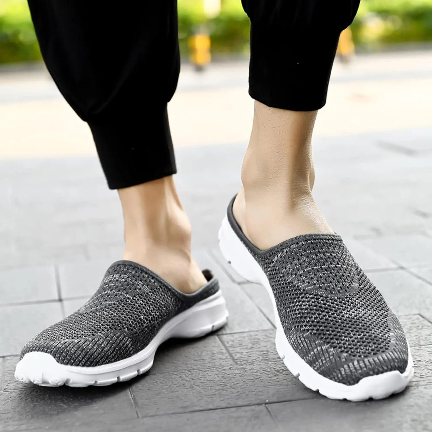 Walking Sneakers for Women 2024 Summer Mules Slip-On Backless Orthopedic Shoes Breathable Slippers Closed Toe Slides