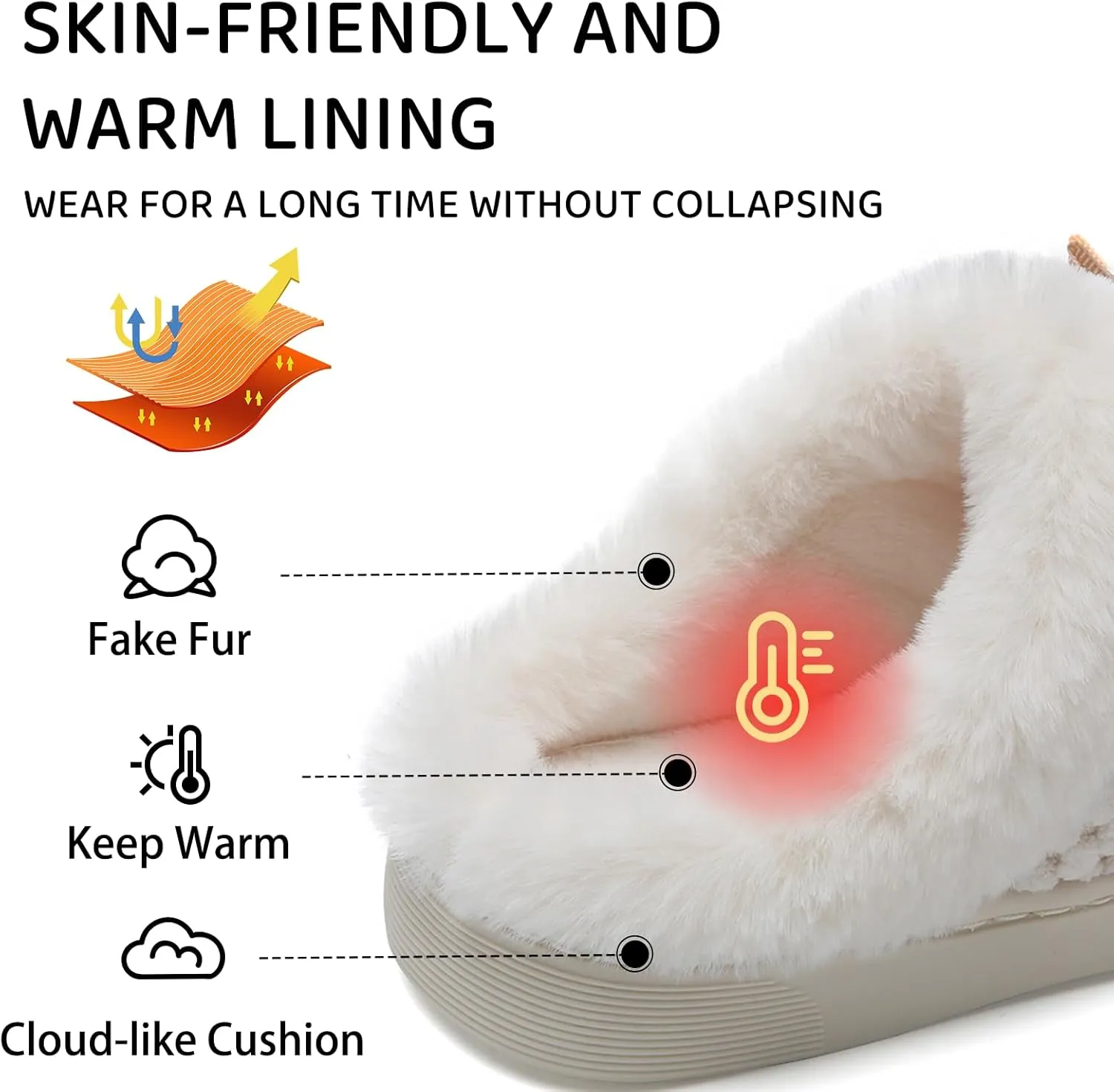 WateLves Girls Slippers Memory Foam Toddler Kids Comfort Wool-Like Plush Fleece Lined House Shoes for Indoor & Outdoor