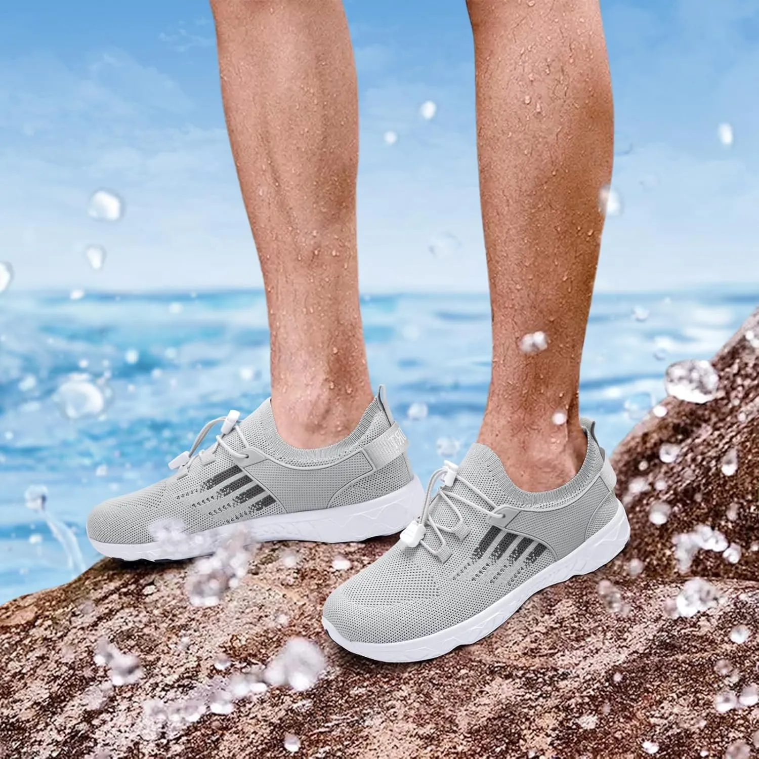 Water Shoes for Men Women Mesh Barefoot Hiking Swim River Shoes Adult Lake Pool Aqua Socks Beach Surfing Kayaking Sport Accessories Camping