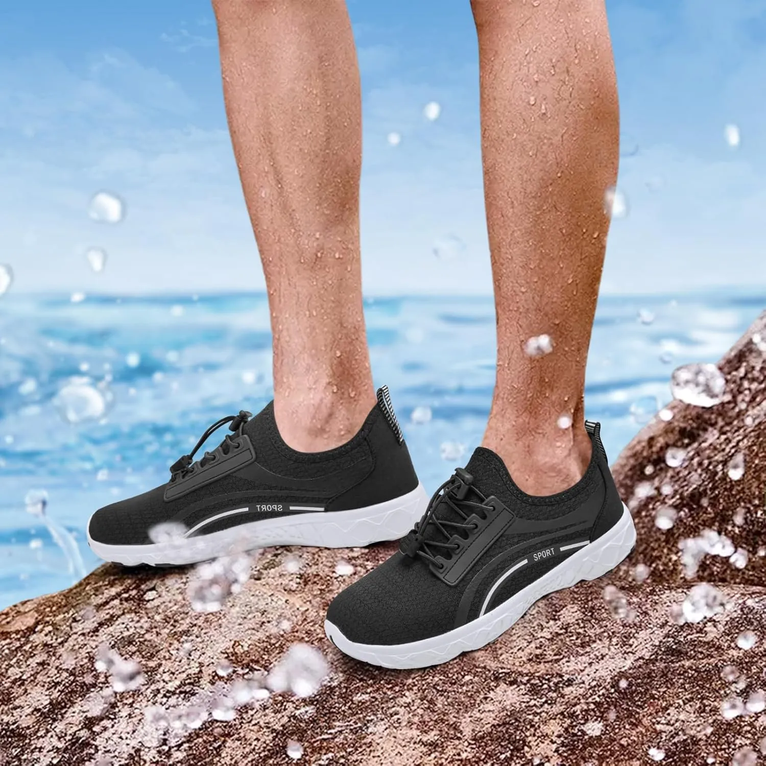 Water Shoes for Men Women Mesh Barefoot Hiking Swim River Shoes Adult Lake Pool Aqua Socks Beach Surfing Kayaking Sport Accessories Camping