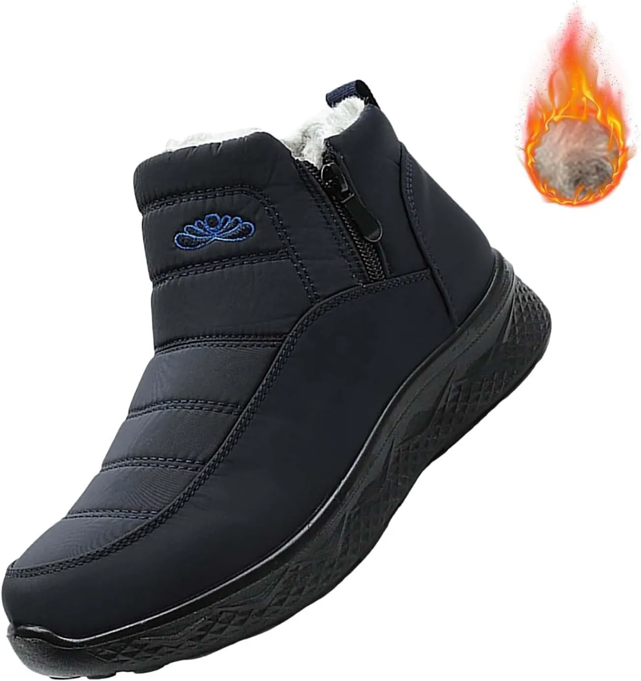 Waterproof Boots for Women Anti-Slip Mid-Calf Snow Boots Warm Outdoor Comfortable Hiking Booties