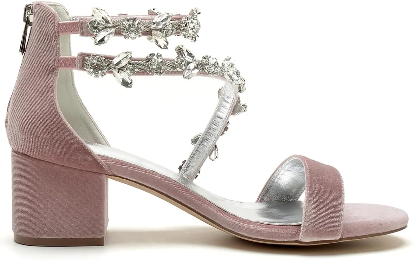 Wedding Heels Block Women's High Heels Bridal Shoes Open Toe Bride Sandals Evening Party Bridesmaids Comfortable Pumps Dress Heels