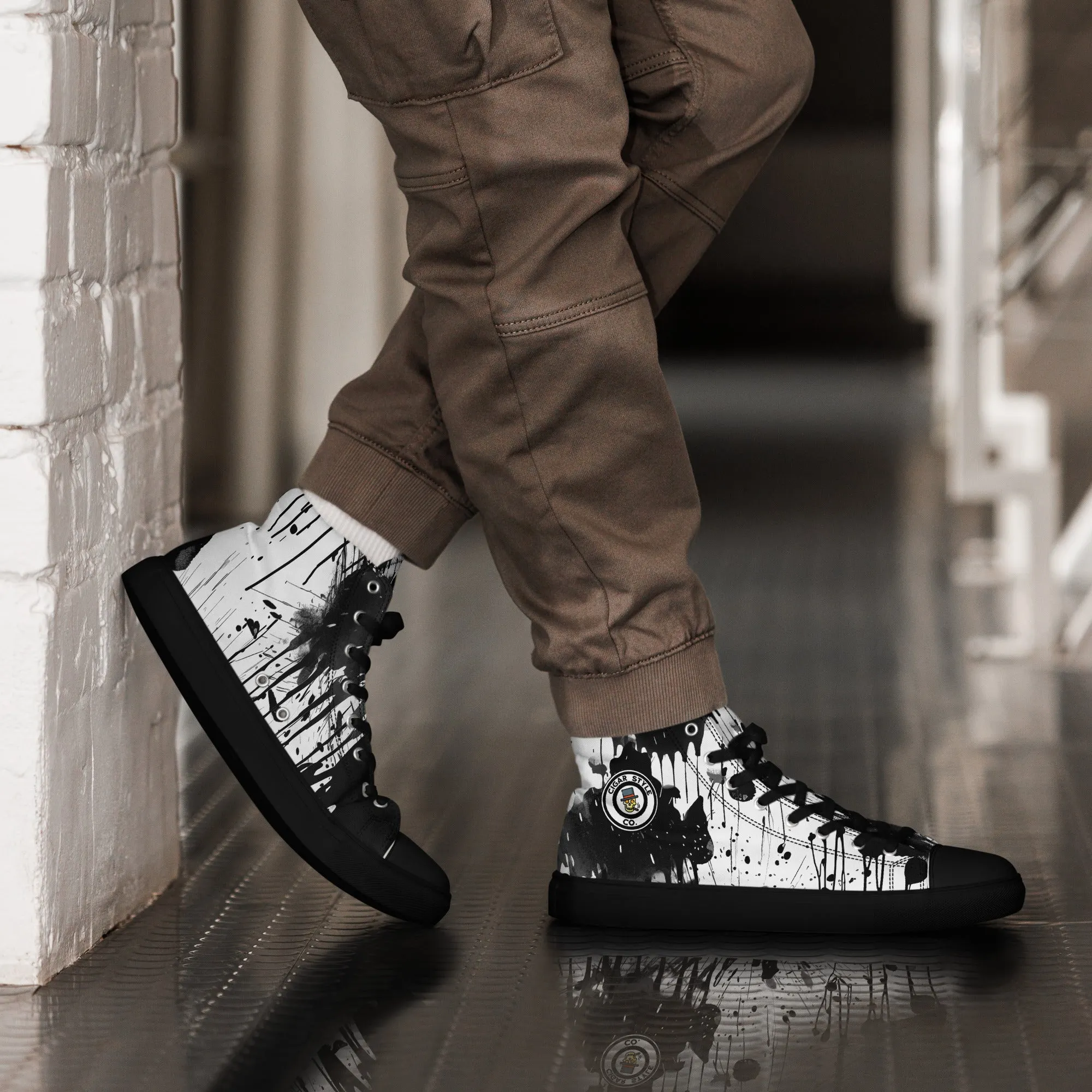 White Street Style High Top Canvas Shoes
