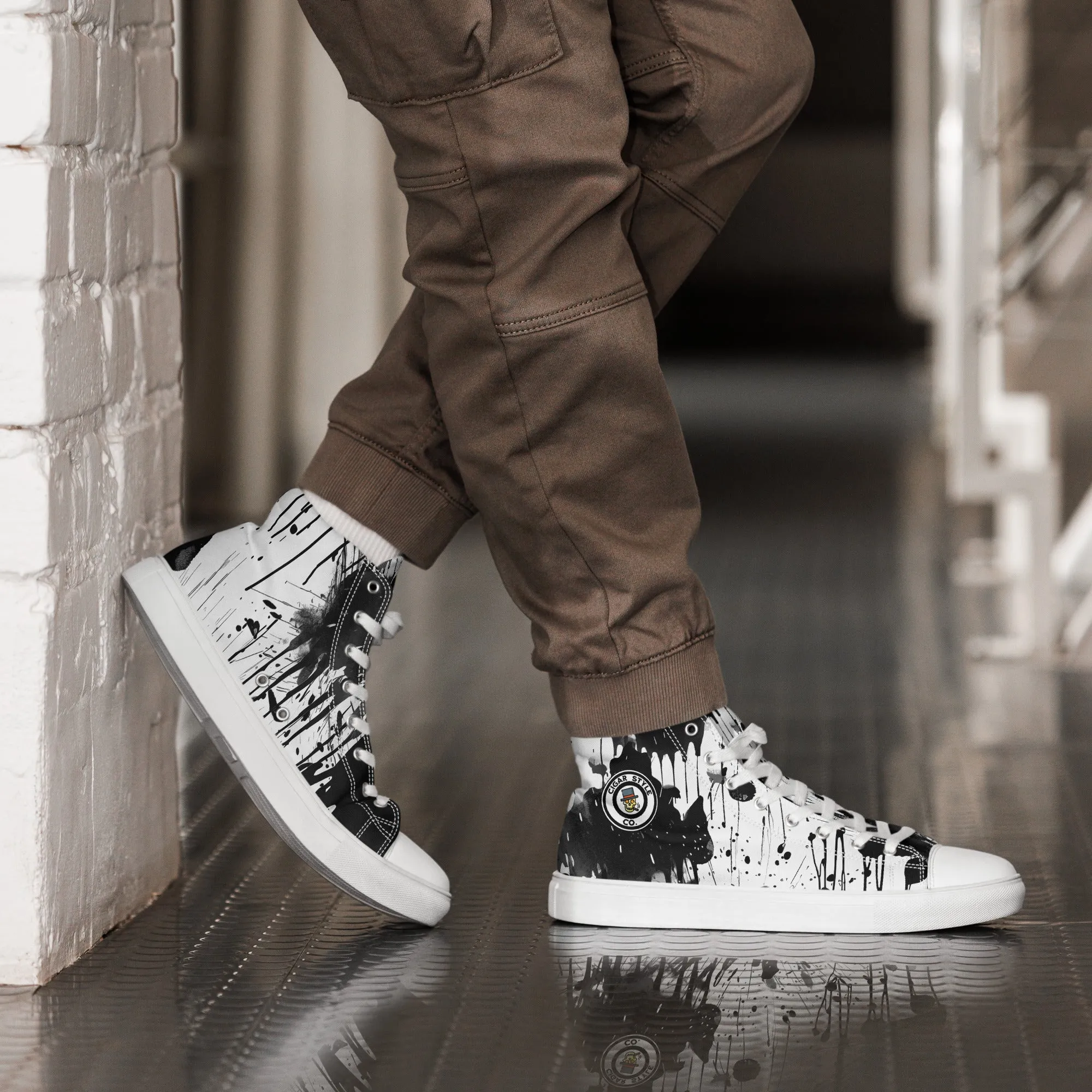 White Street Style High Top Canvas Shoes