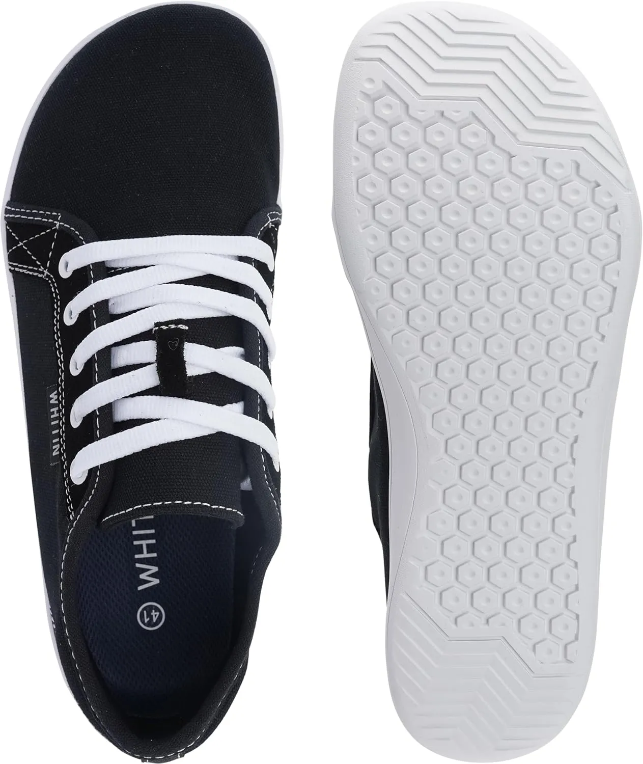 WHITIN Men's Canvas Barefoot Shoes | Wide Toe-Box | Zero-Drop Sole