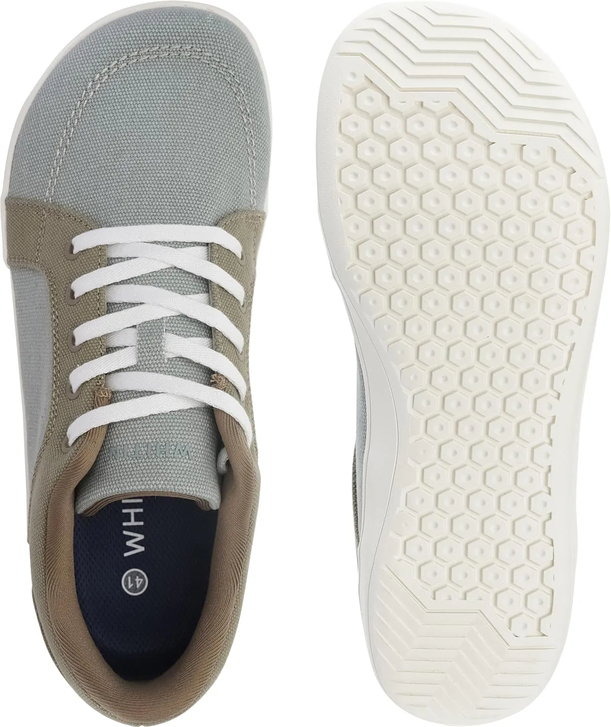 WHITIN Men's Wide Canvas Barefoot & Minimalist Shoes | Zero Drop Sole