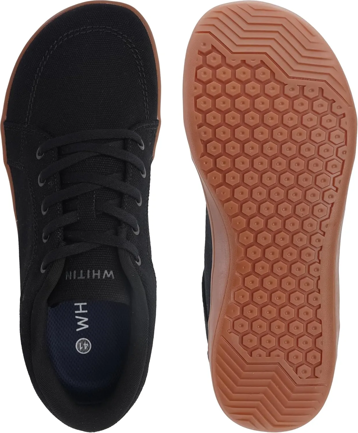 WHITIN Men's Wide Canvas Barefoot & Minimalist Shoes | Zero Drop Sole