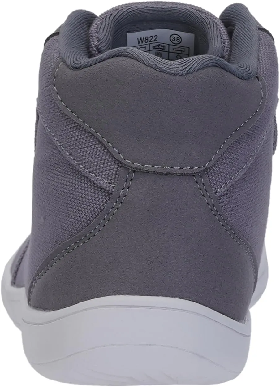 WHITIN Women's High-Top Canvas Minimalist Barefoot Shoes   Wide Toe Box   Zero Drop