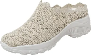Wide Foot Orthopedic Sandals Sneakers Womens Breathable Slip On Arch Support Sport Slides Non-Slip Thick Slippers Outdoor Casual Walking Shoes Anti-Slip Platform Shoes Women