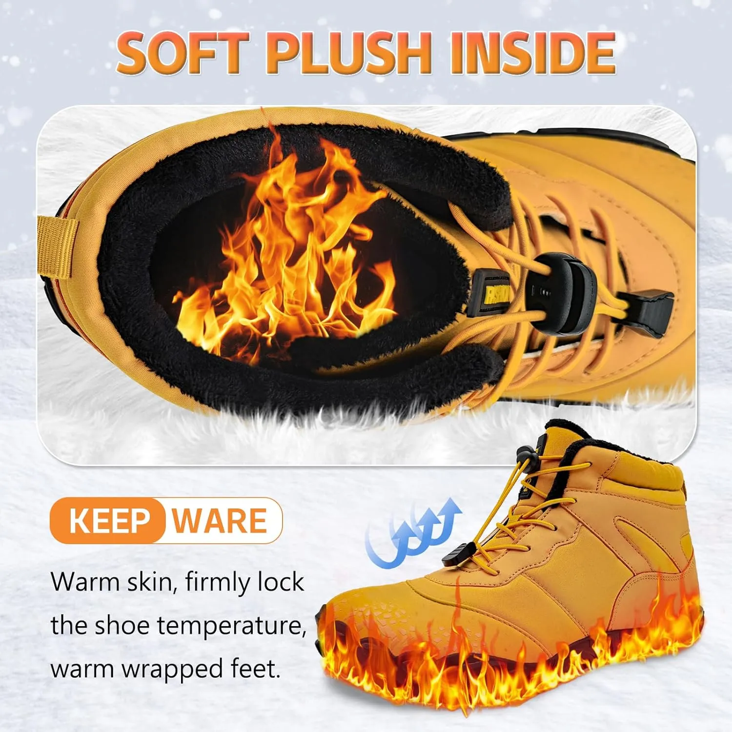 Winter Barefoot Shoes Women Hike Barefoot Footwear Men Grounded Footwear Non-Slip Sole Wide Toe Box for Hiking Trail