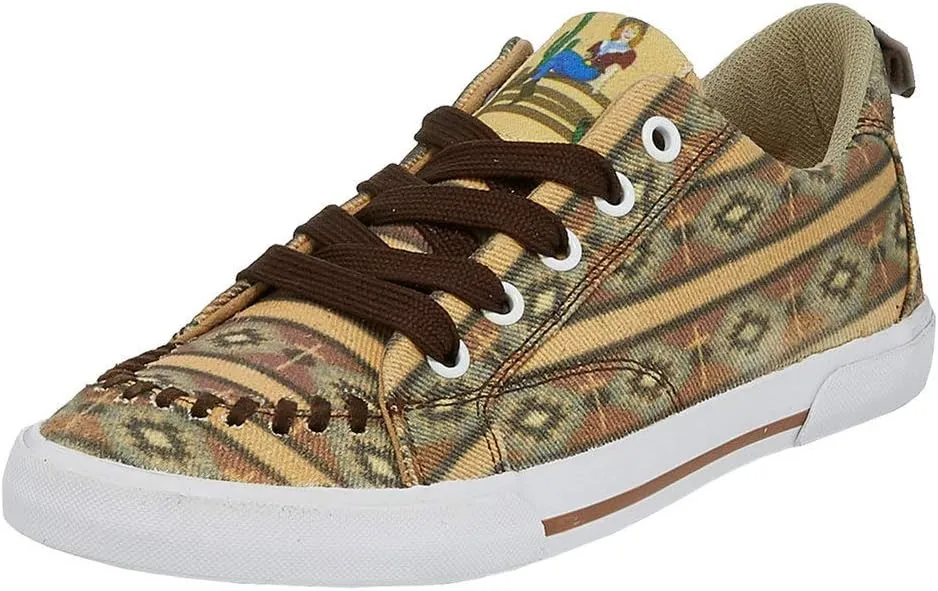 Woman's Ar! Multicolor Southwest Lace Up Brown