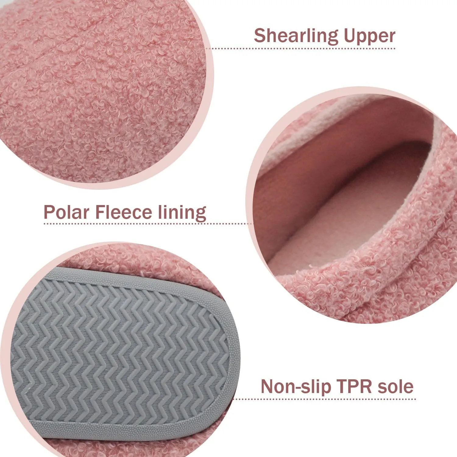 Women House Fuzzy Slippers - Lightweight Comfy Memory Foam Cozy Warm Fluffy Non-slip Indoor Slippers Size US 5-12